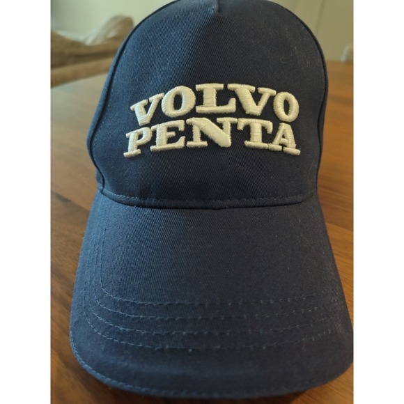 Volvo Penta Navy Blue Baseball Cap Official Volvo Merchandise Organic Cotton Hat